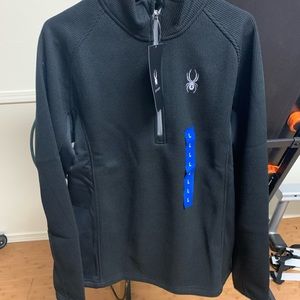 New with tags Spyder sweatshirt 1/4 zip neck Men’s L & XL